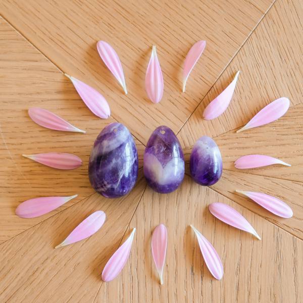 3 Améthystes trouées - Livraison EXPRESS - Le Temple des Oracles