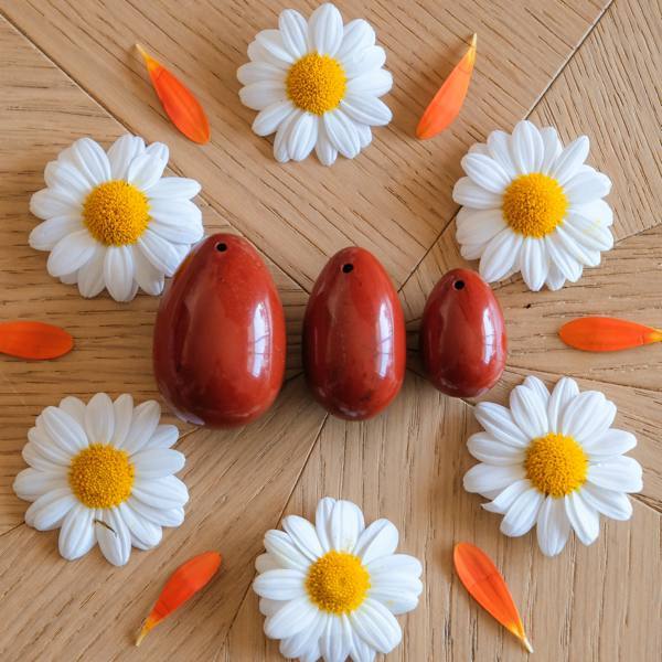 3 Jaspe rouge troués - Livraison EXPRESS - Le Temple des Oracles