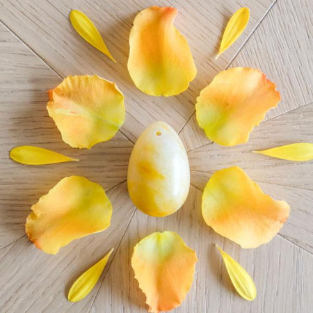 Jade jaune - grand - troué - Livraison EXPRESS - Le Temple des Oracles