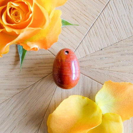 Jaspe rouge - petit - troué - LIVRAISON EXPRESS - Le Temple des Oracles