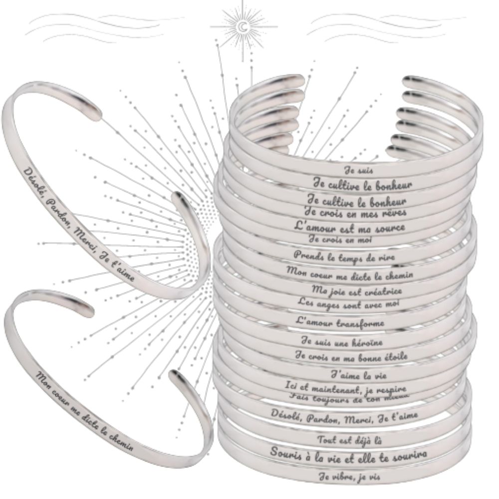Coffret Bracelets aux messages inspirants - Le Temple des Oracles