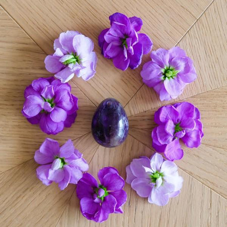 Améthyste foncée - moyen - troué - Livraison EXPRESS - Le Temple des Oracles