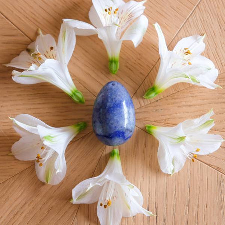 Aventurine bleue - grand - troué - LIVRAISON EXPRESS - Le Temple des Oracles