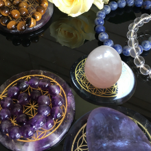 Rond de rechargement énergétique "Fleur de vie en améthyste" - Livraison EXPRESS - Le Temple des Oracles