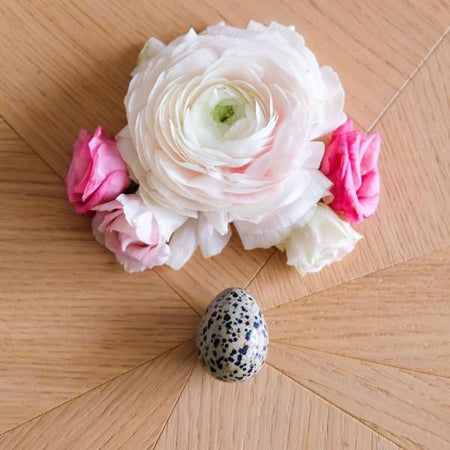 Jaspe Dalmatien - moyen - troué - Livraison EXPRESS - Le Temple des Oracles