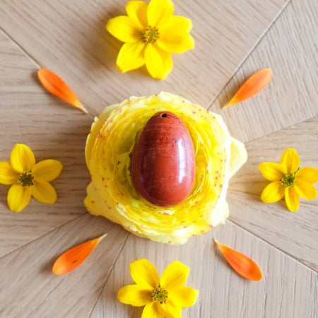 Jaspe rouge - grand - troué - LIVRAISON EXPRESS - Le Temple des Oracles