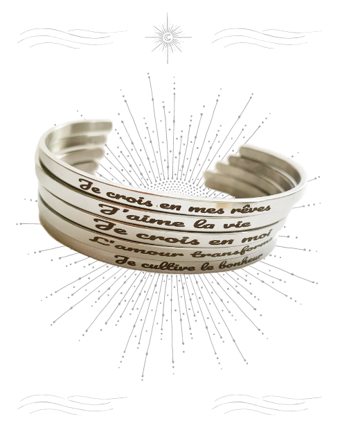 Coffret Bracelets aux messages inspirants - Le Temple des Oracles