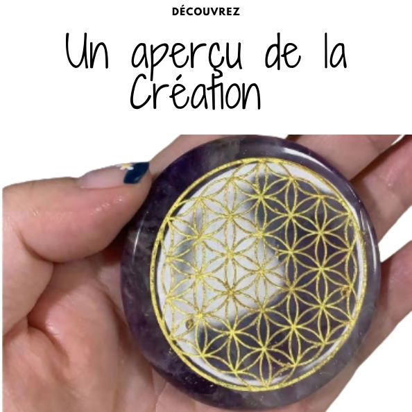 Rond de rechargement énergétique "Fleur de vie en améthyste" - Livraison EXPRESS - Le Temple des Oracles